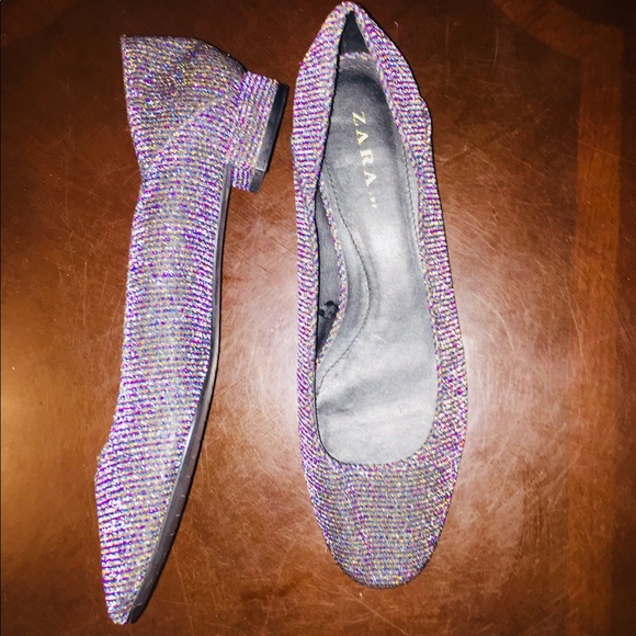 ZARA shimmery,colorful sparkly flats(39) - Picture 8 of 14